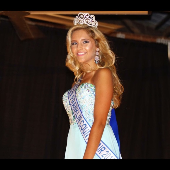 Blue gown size 0 made by Blush. - Picture 1 of 5